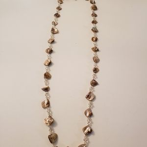 No name shell and glass stone necklace